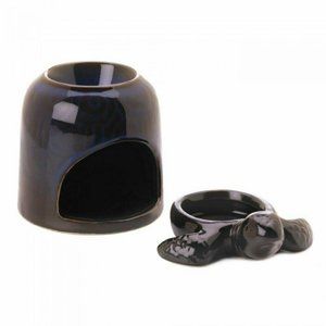 New: Blue Porcelain Turtle Oil Warmer